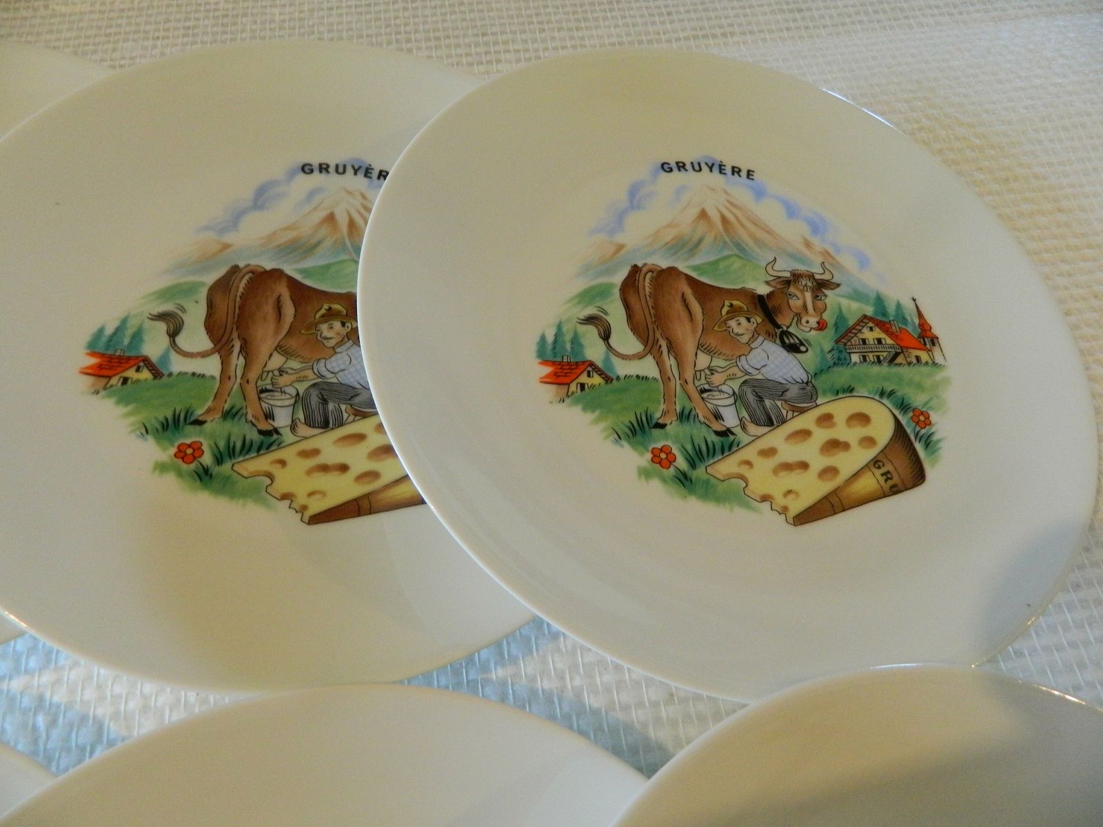 Cheese Plates, Set Of Plates, Cheese Gift, Cheese Lover, Cheese Lovers Gift, French Plates, French Cheese, Kitchen Plates, Ceramic Plates photo vinterior