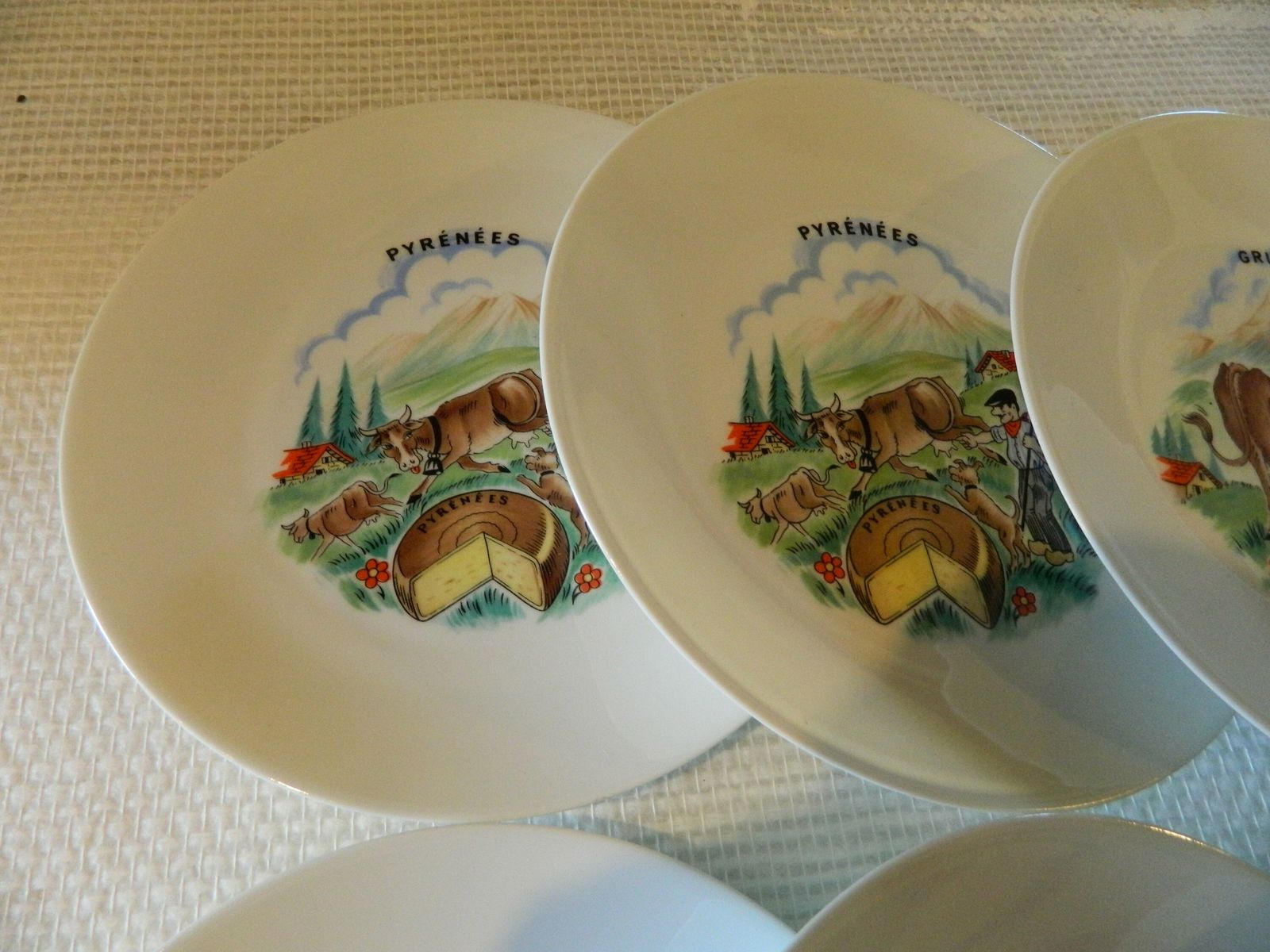 Cheese Plates, Set Of Plates, Cheese Gift, Cheese Lover, Cheese Lovers Gift, French Plates, French Cheese, Kitchen Plates, Ceramic Plates photo buy