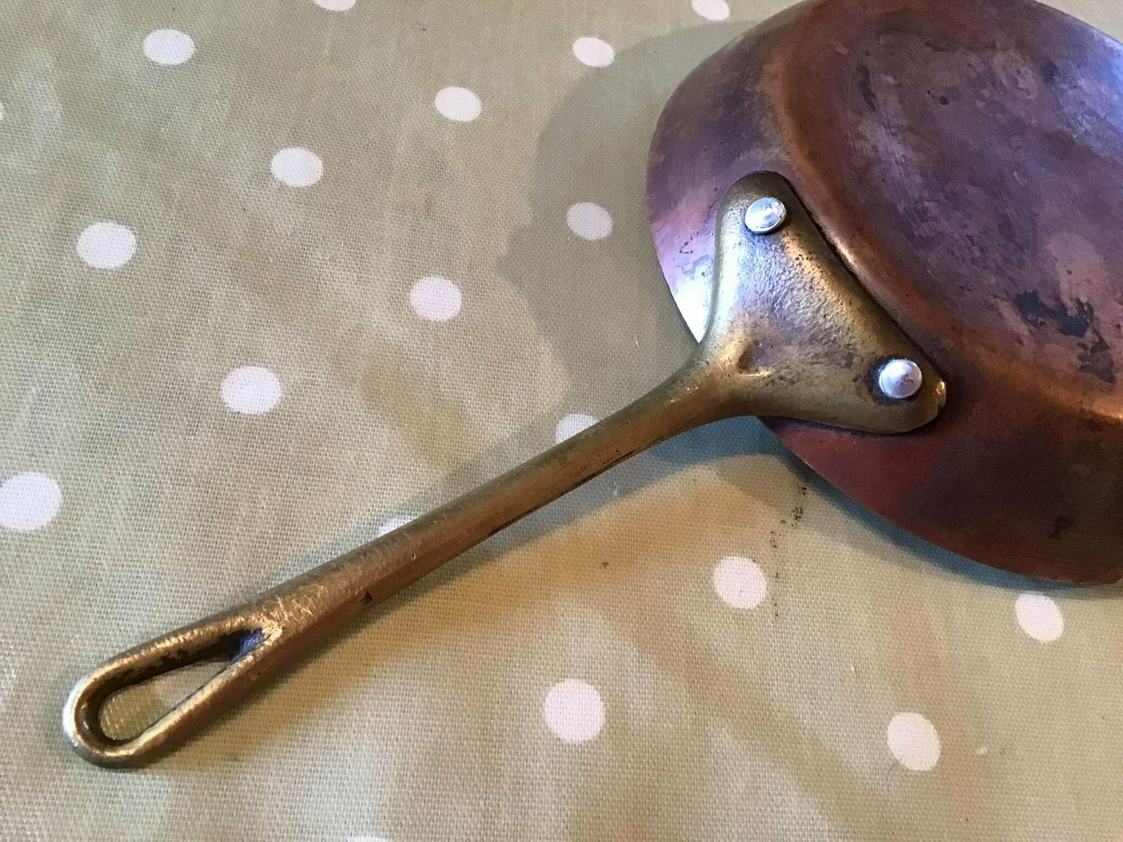 Copper Frying Pan, Frying Pan, Copper Pan, Kitchen Pots, Made In France, Farmhouse Kitchen, Vintage Kitchenalia, Cookware Pot, Heavy Pan photo 58.0