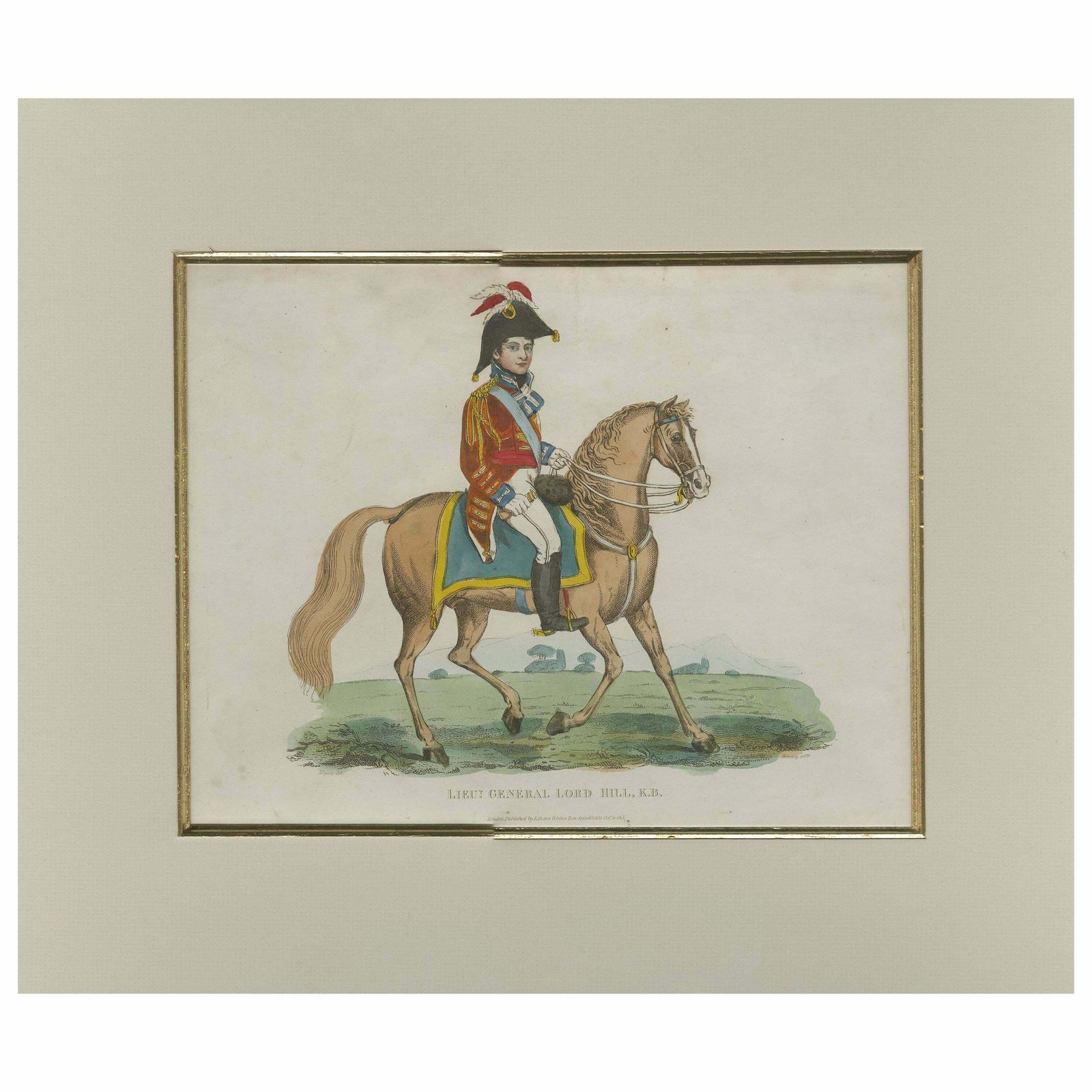 Antique Print Of General Rowland Hill By Evans, '1815'