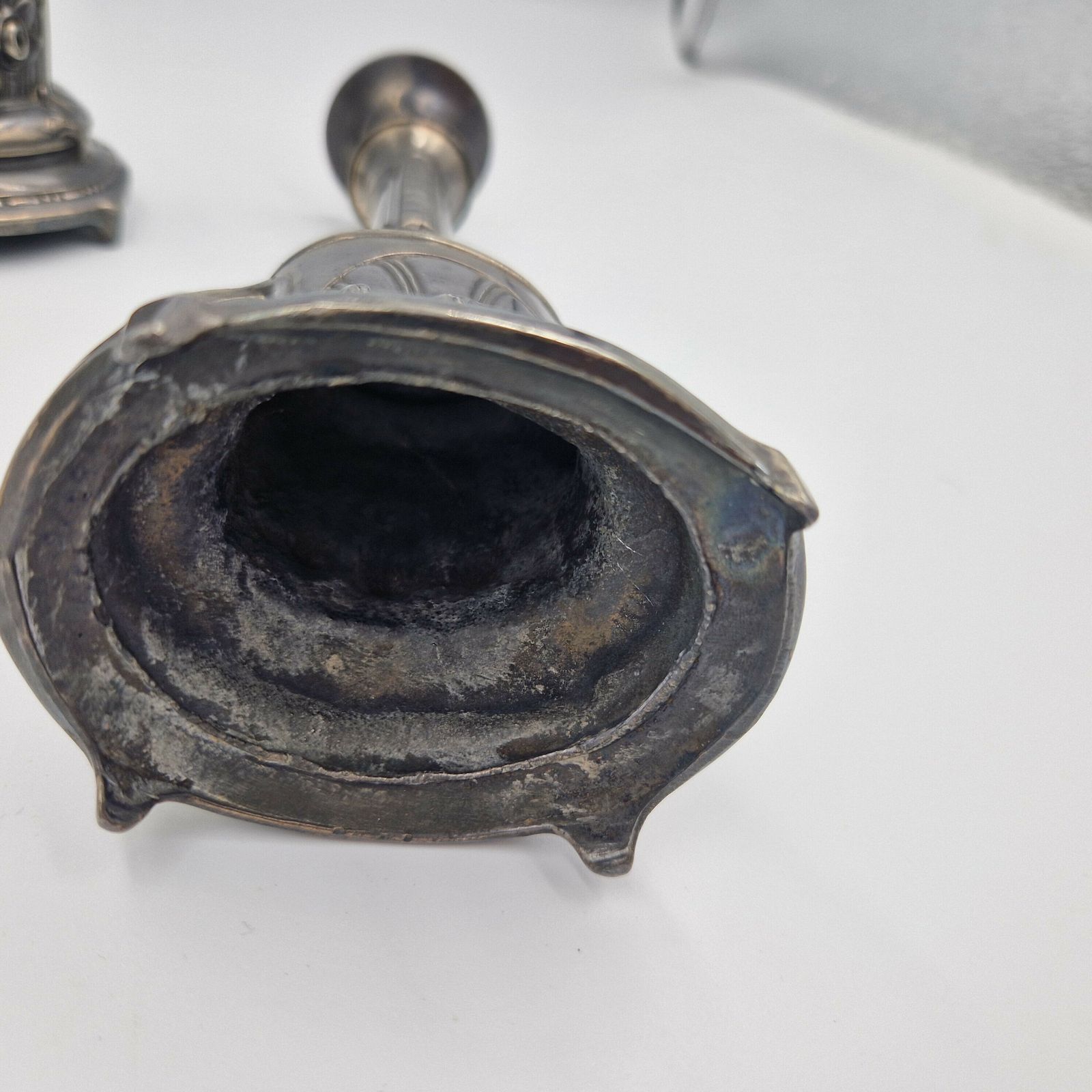 Two Antique Silver Plated Candlesticks. 1850   1880. photo 500.0