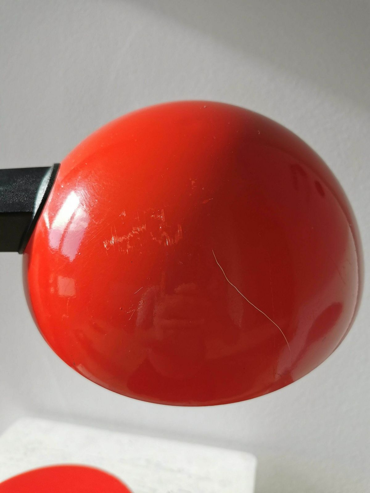 Vintage Red Desk Lamp With Snake Neck / Retro Mid Century Oslo Table Light / 1980s Metal Lamp Plastic Adjustable Neck photo buy