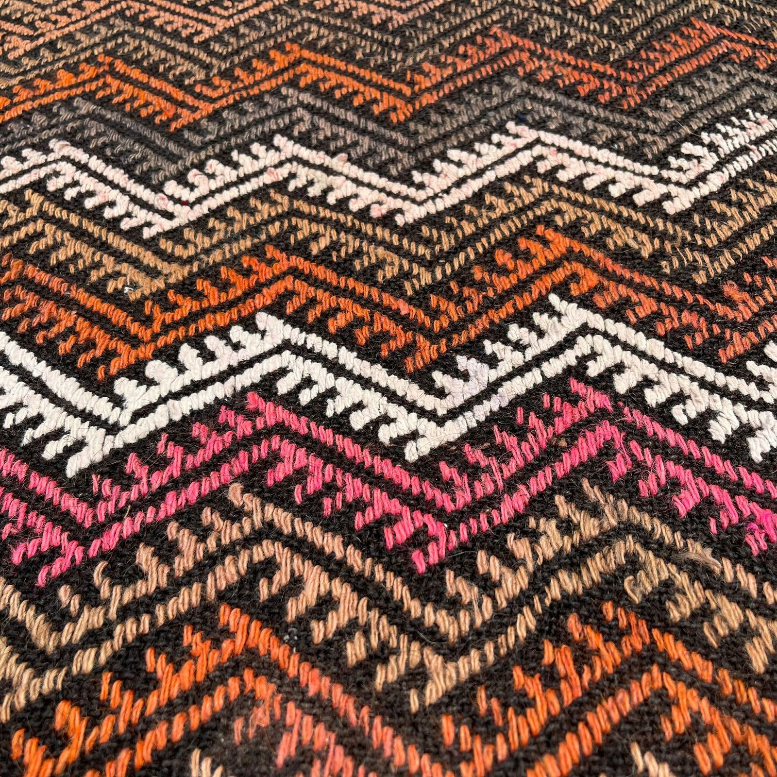 Traditional Turkish Mini Kilim Rug ,Vintage Anatolian Turkish Kelim photo 348.0