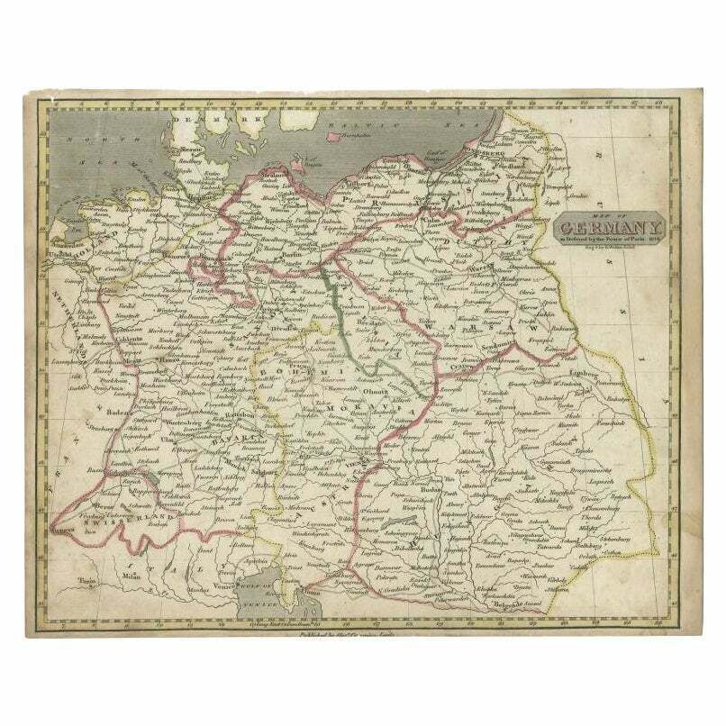 Antique Map Of Germany By Walker, 1820