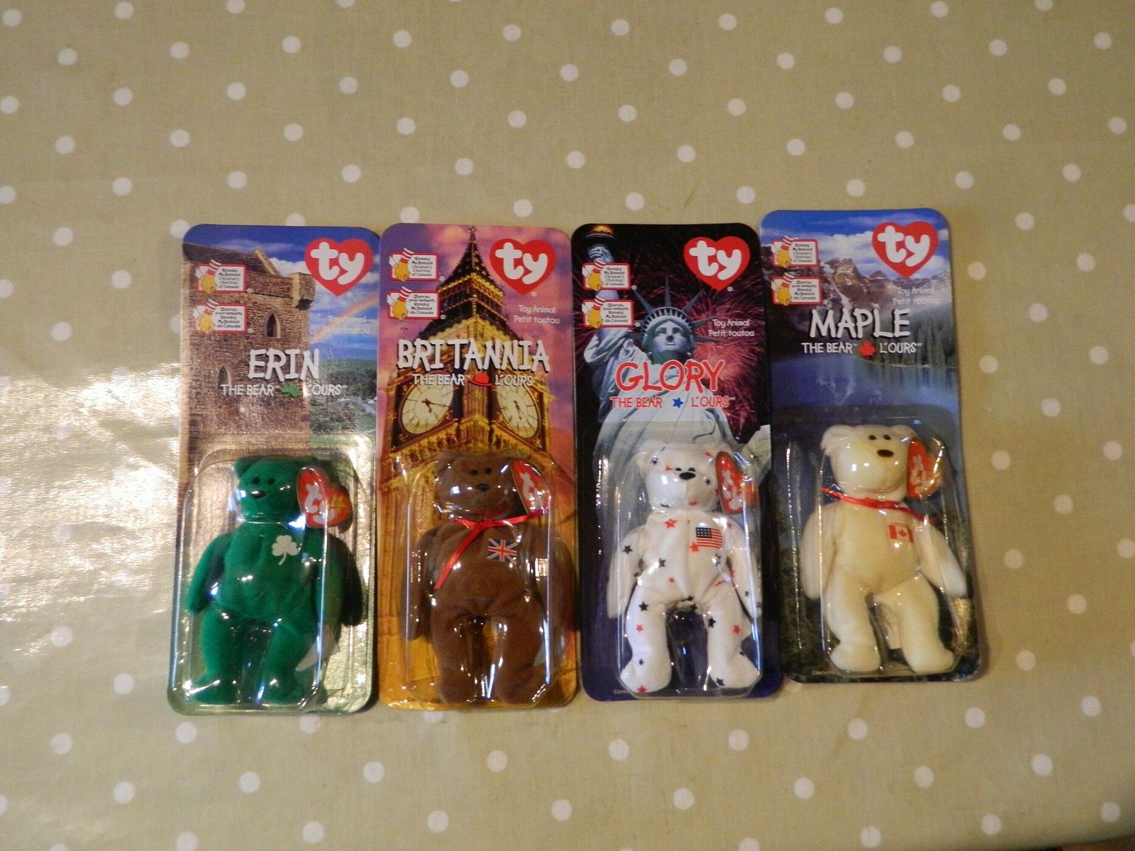Ty International Mcdonalds Bears Set (1999) Teenie Beanies, Ty Beanie Babies, Gift For A Collector, Gift For A Girl, Mcdonald Toys,
