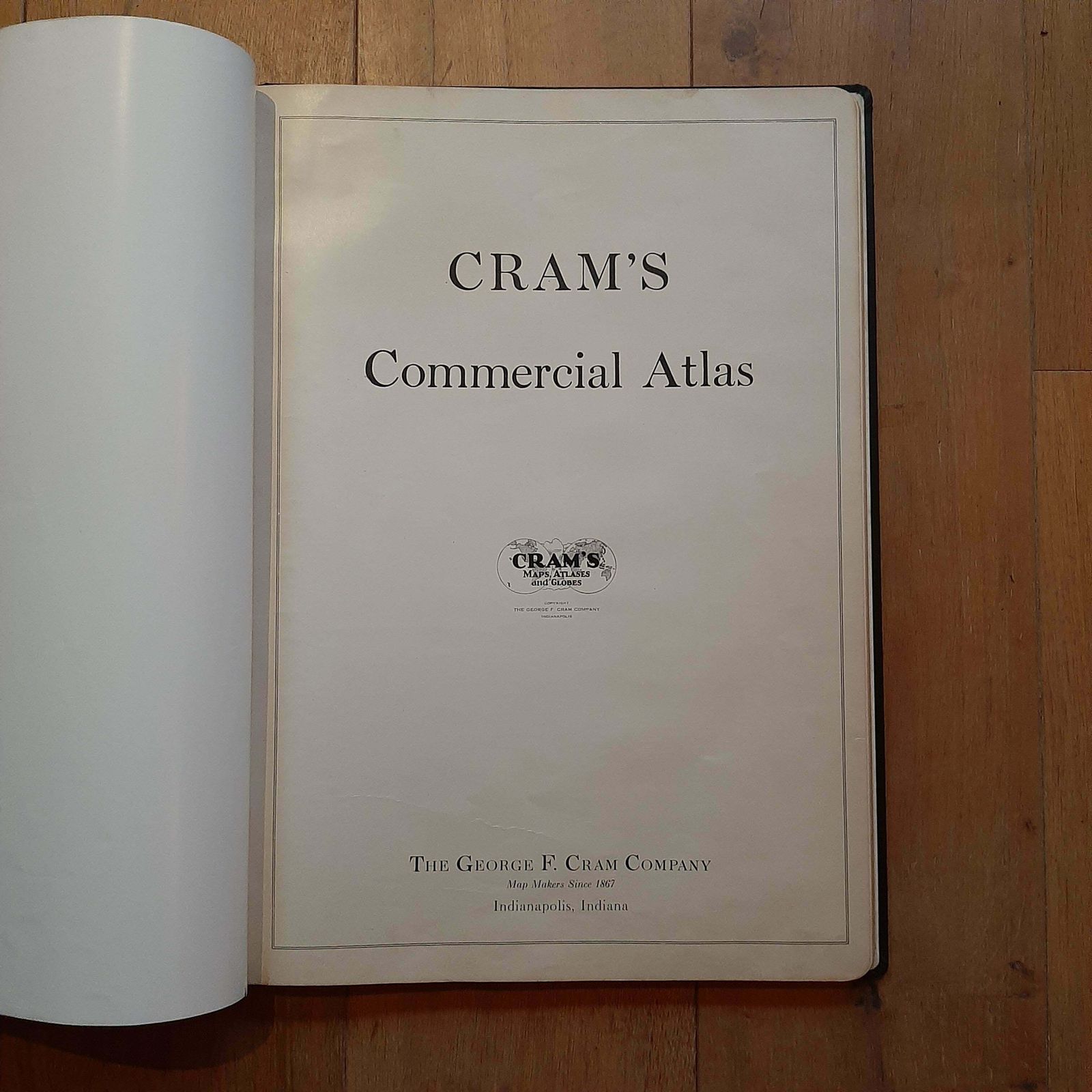 Cram's Commercial Atlas By The George F. Cram Company 'Circa 1930' photo furniture