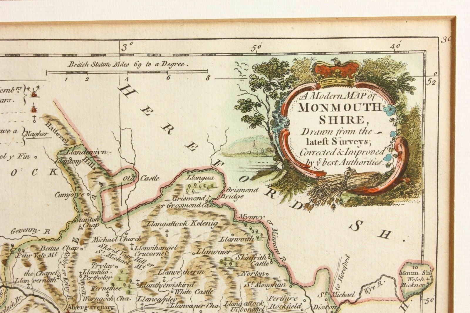 1765 Map Of Monmouthshire By J. Ellis. photo Art