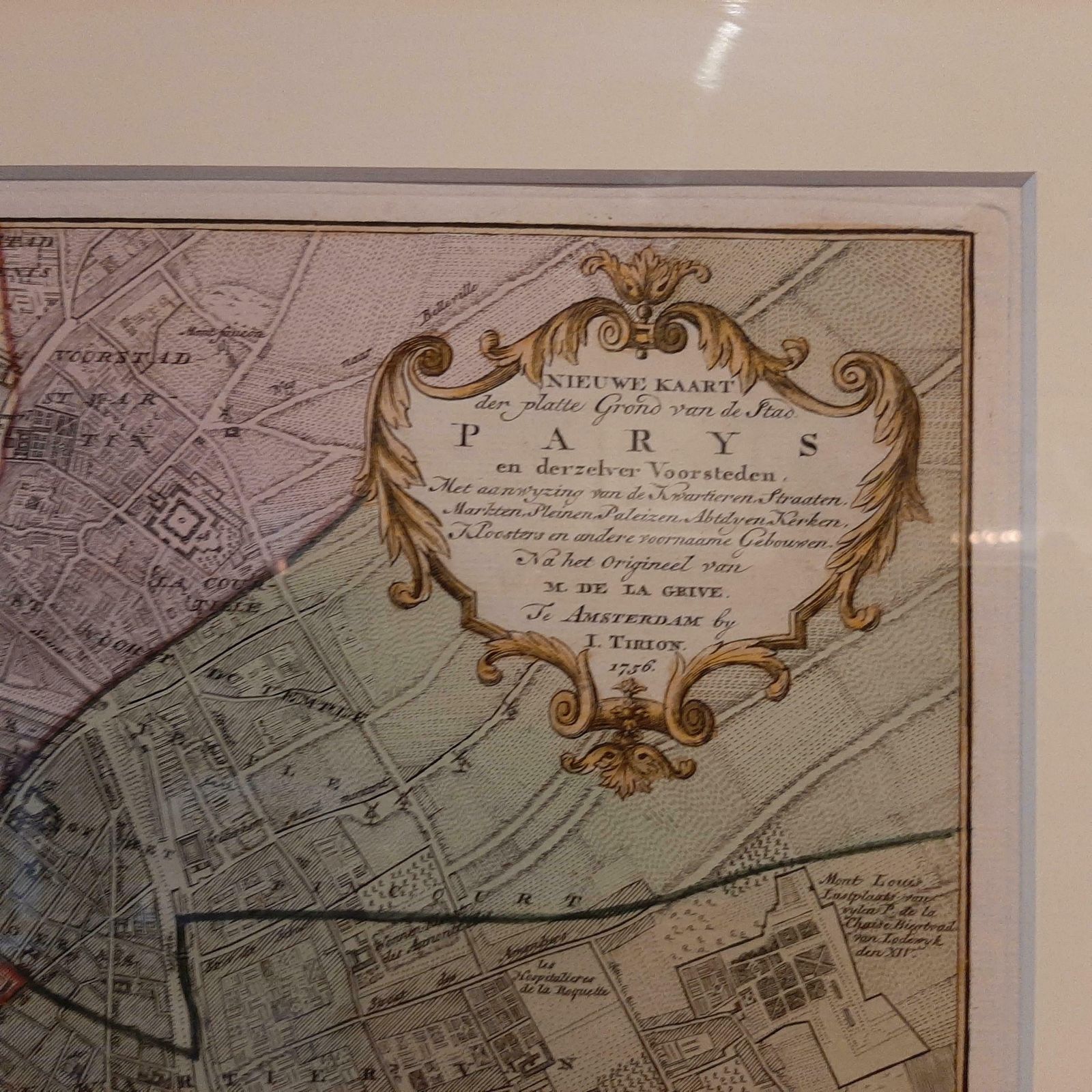Antique Map Of The City Of Paris By Tirion '1763' photo Art