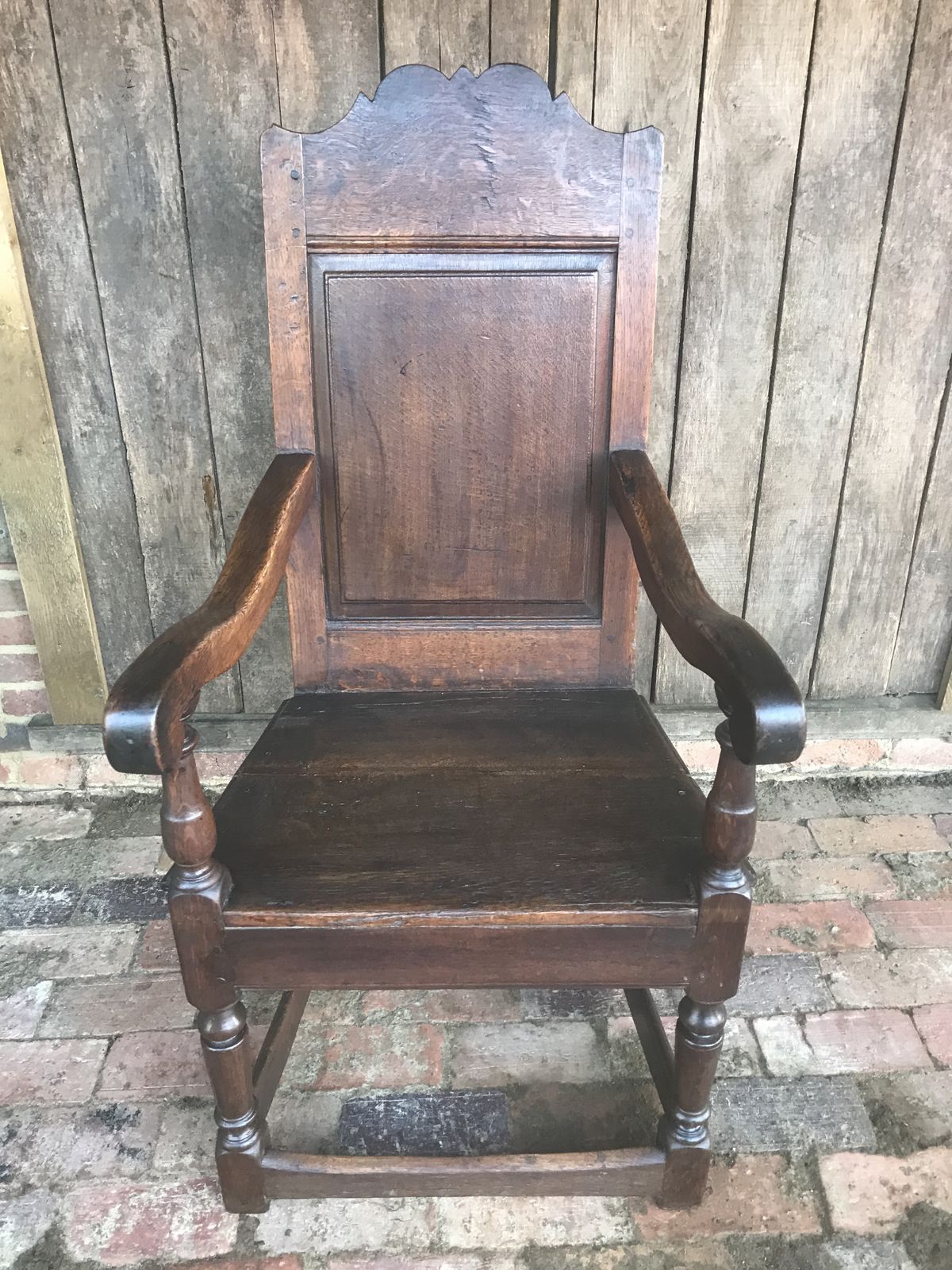 17th Century Oak Wainscot Chair photo for sale