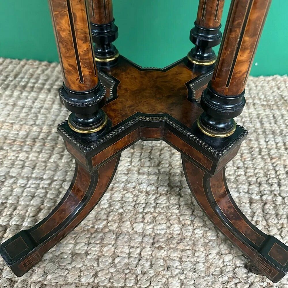 Small Victorian Amboyna Antique Occasional Table photo buy