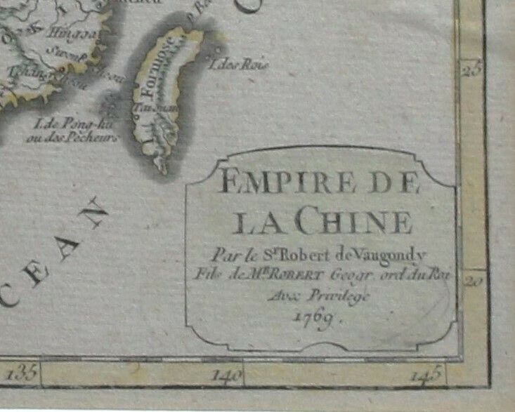 ‘Empire De La Chine’ 1769 Map Of China By Robert De Vaugondy. photo furniture