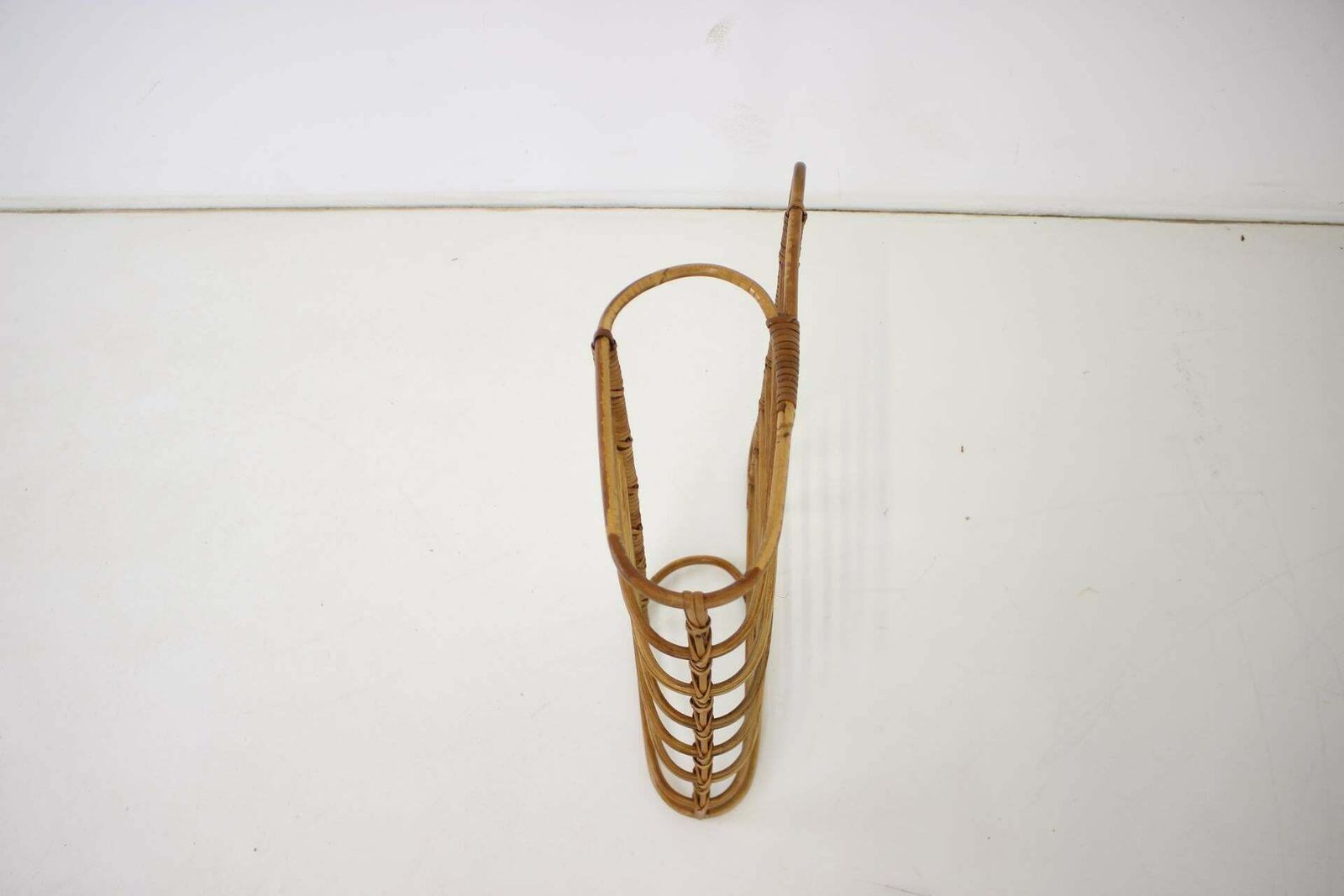 1970s Wall Bamboo Magazine Holder, Czechoslovakia photo 321.0