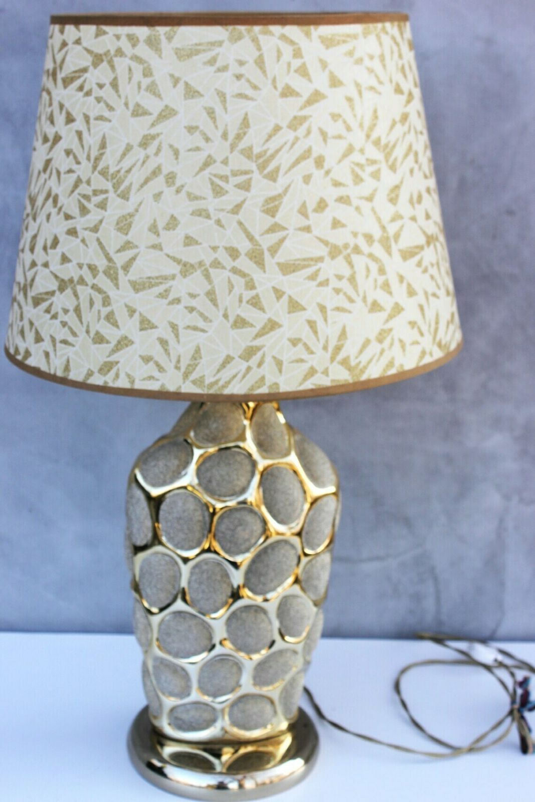 Table Lamp In Hollywood Regency Style  Large Single Accent Light  Living Room Lighting photo for sale