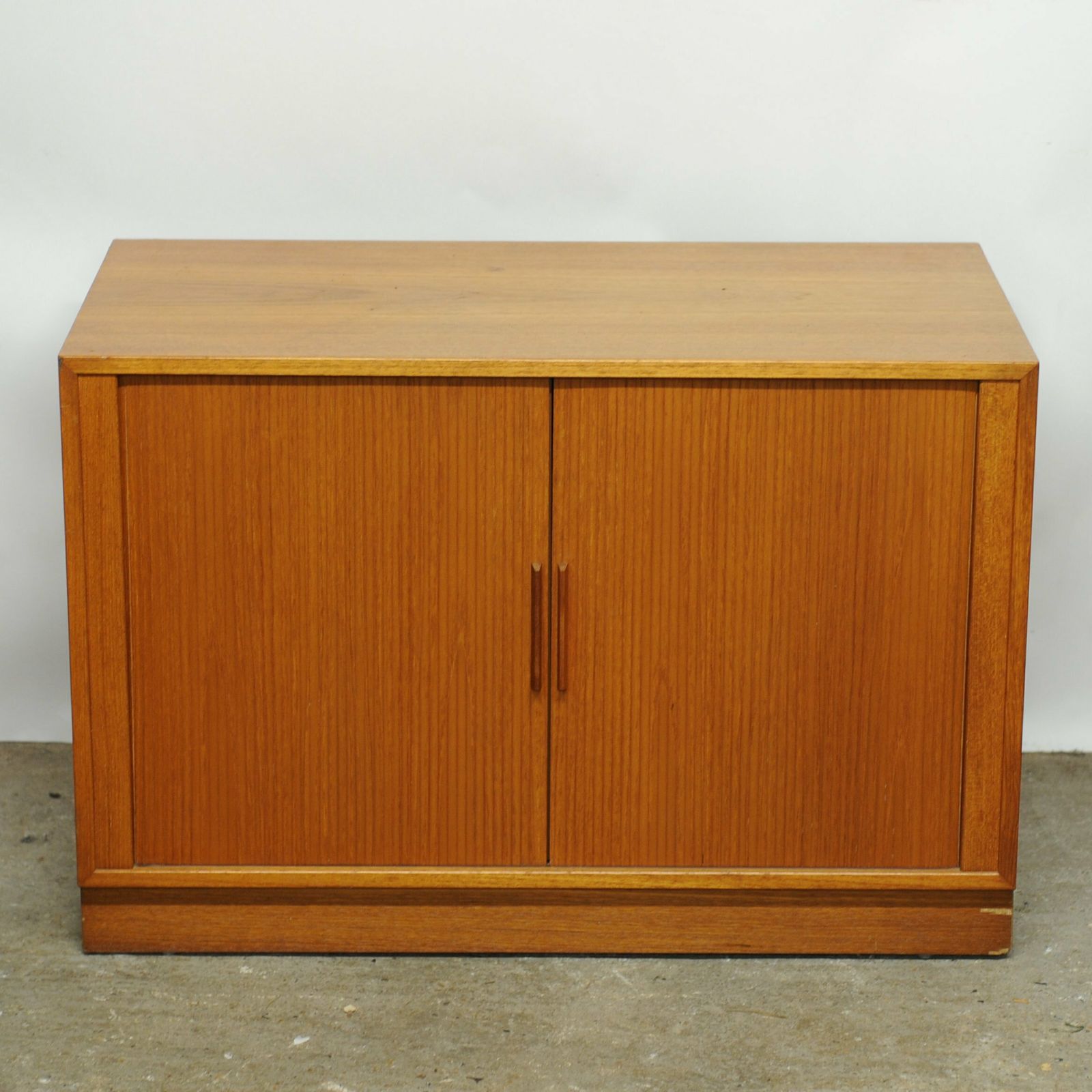 Teak Tambour Door Record Cabinet By Kai Kristiansen, 1960s photo vinterior
