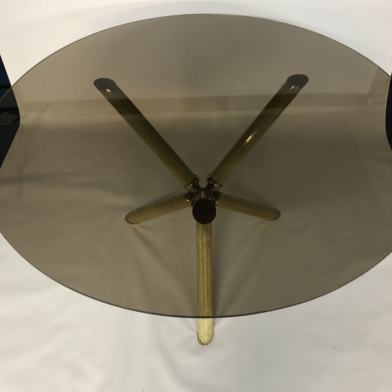 Studio Smania Maple Eye Glass Round Brass Dining Table Mid Century Modern 1970s photo buy