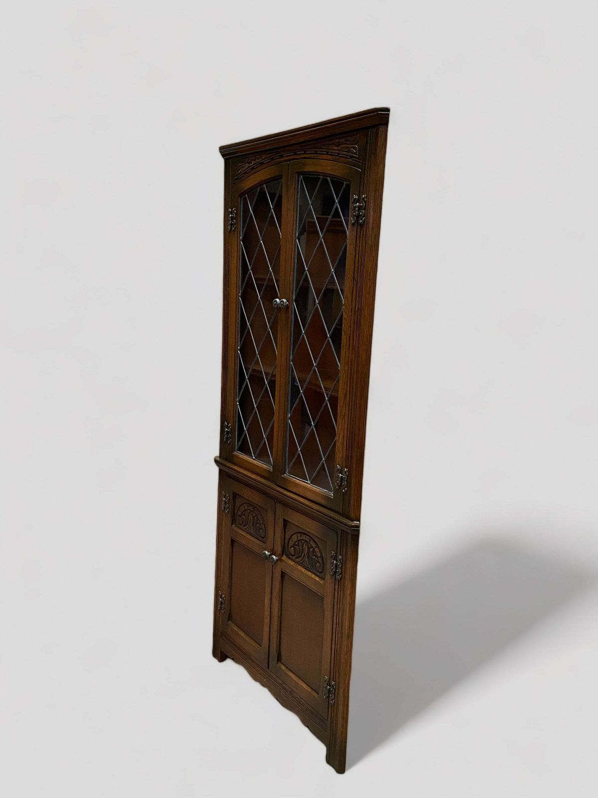 Old Charm Wood Brothers / Oak Corner Cabinet / Light Oak Traditional Colour /Made In England Dated 1970s photo 290.0