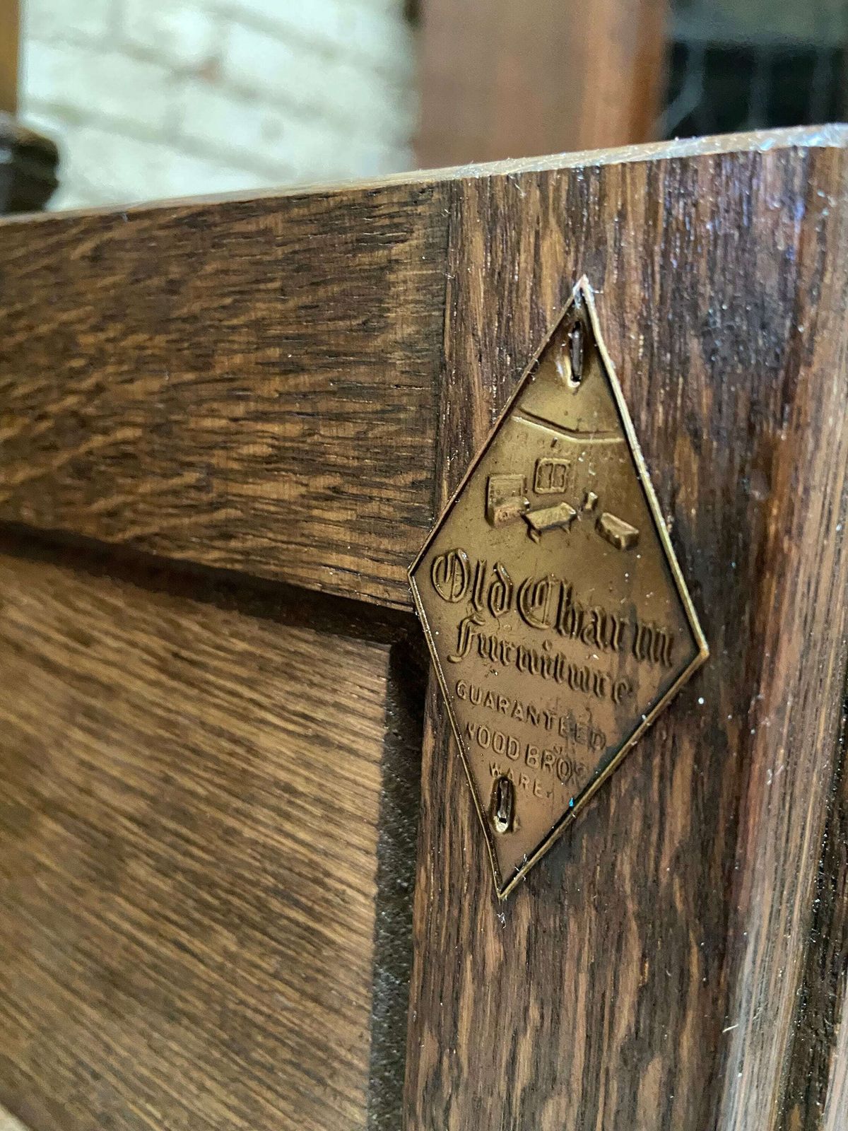 Old Charm Wood Brothers / Oak Corner Cabinet / Light Oak Traditional Colour /Made In England Dated 1970s photo vintage
