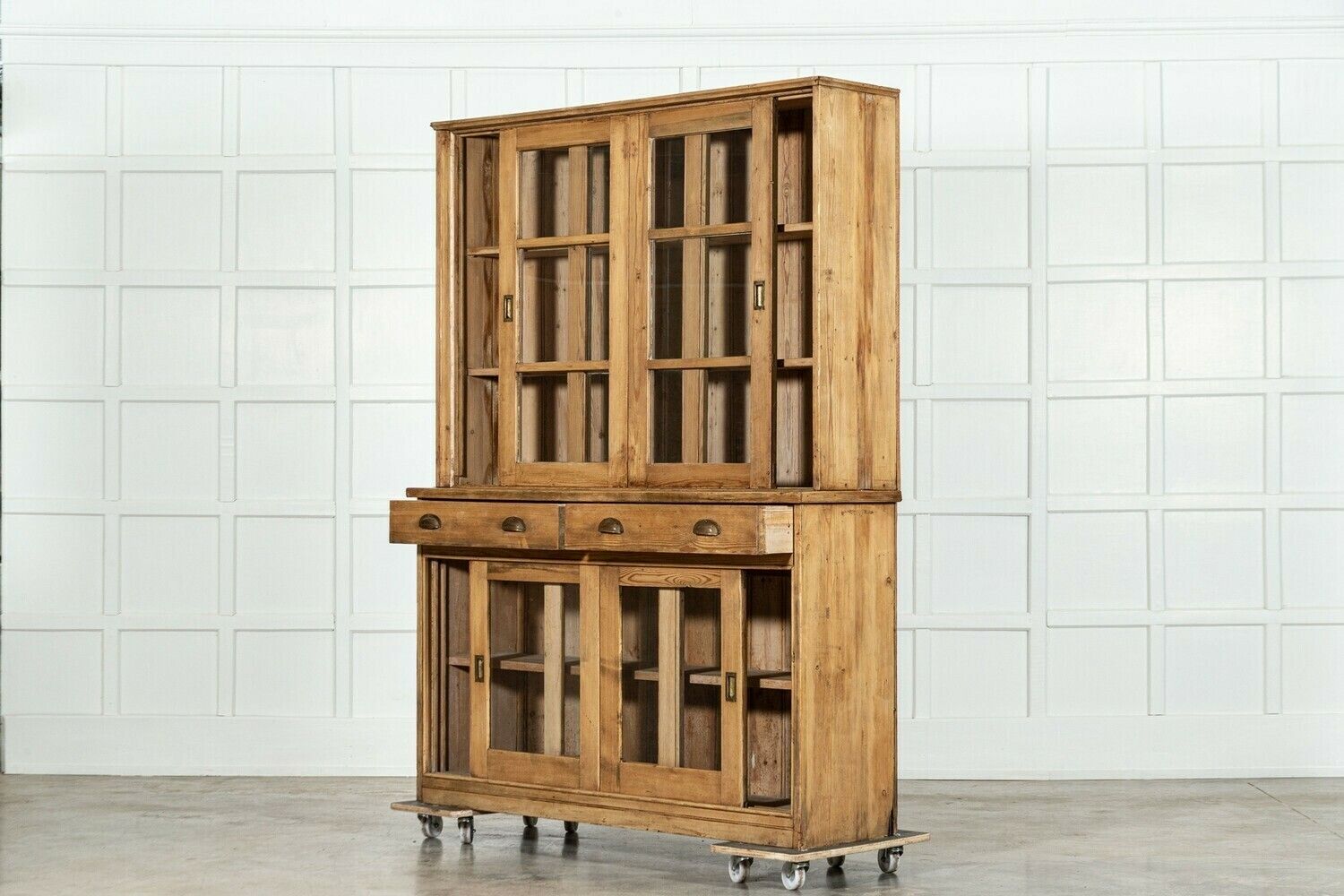 Large English Pine Glazed Dresser photo buy