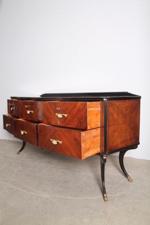 Furniture Rosewood Chest Of Drawers From The 50s Spectacular Glass On A Bordeaux Top photo