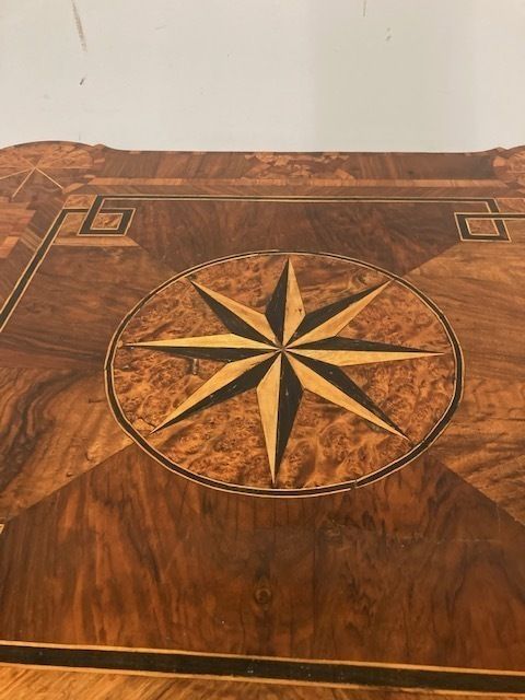 Ancient Sensational Rolo Inlaid Gaming Table From The End Of The 18th Century photo 2126.0