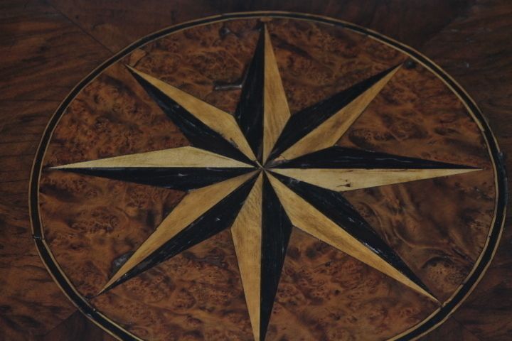 Ancient Sensational Rolo Inlaid Gaming Table From The End Of The 18th Century photo buy