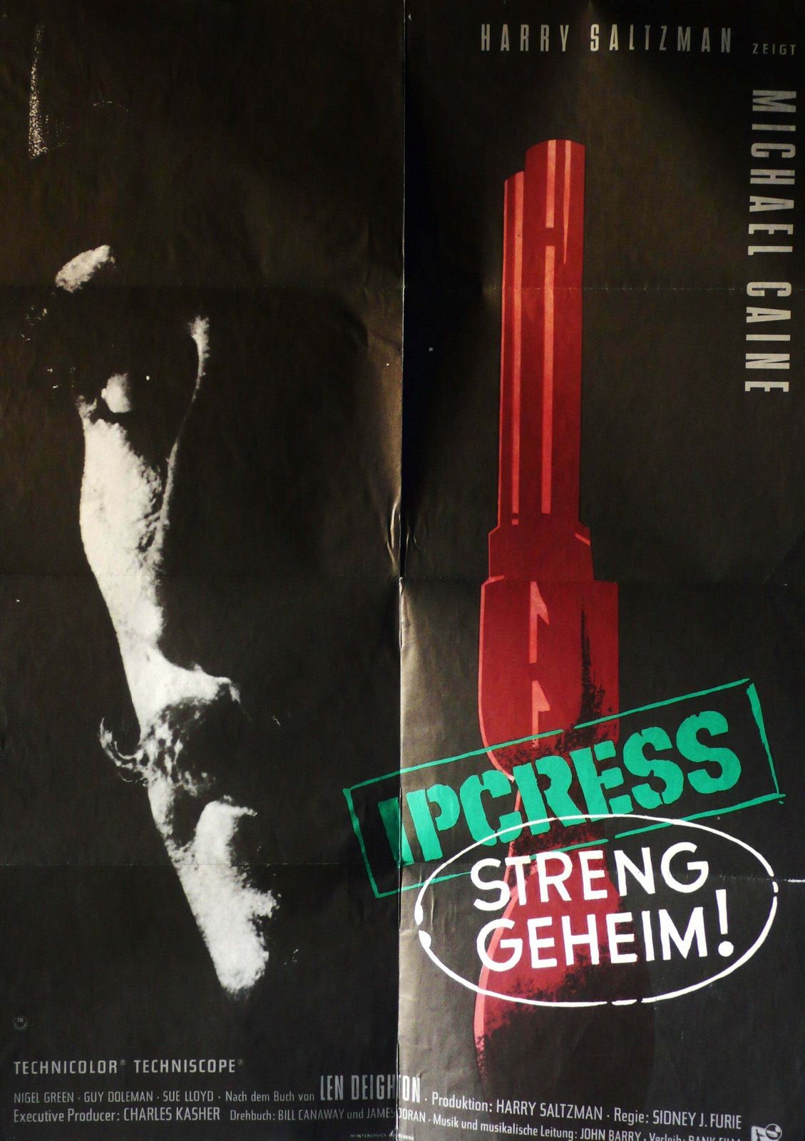 The Ipcress File   Original French Movie Poster, 1965. Michael Caine photo furniture