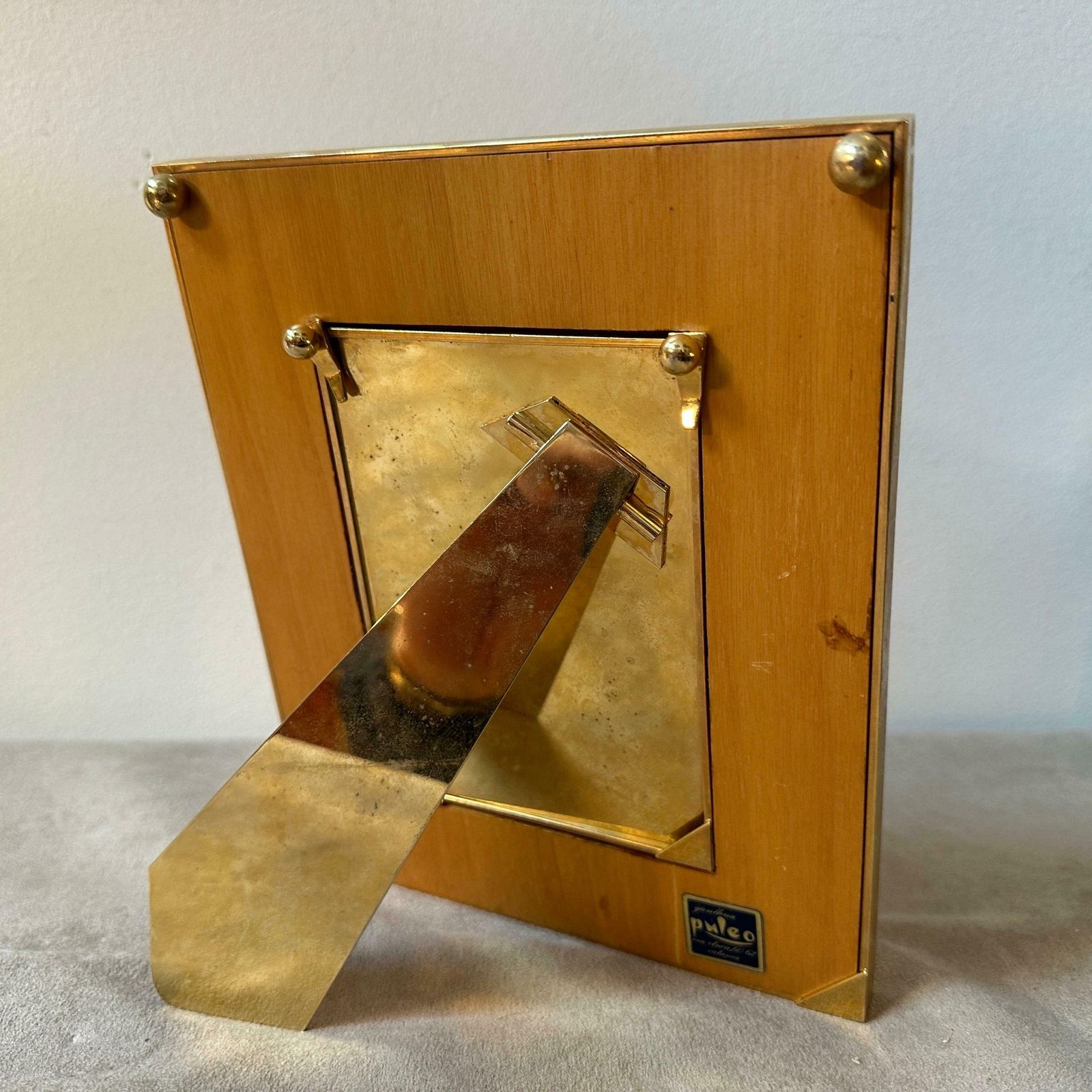 A 1970s High Quality Mid Century Modern Brass And Skin Italian Picture Frame photo for sale