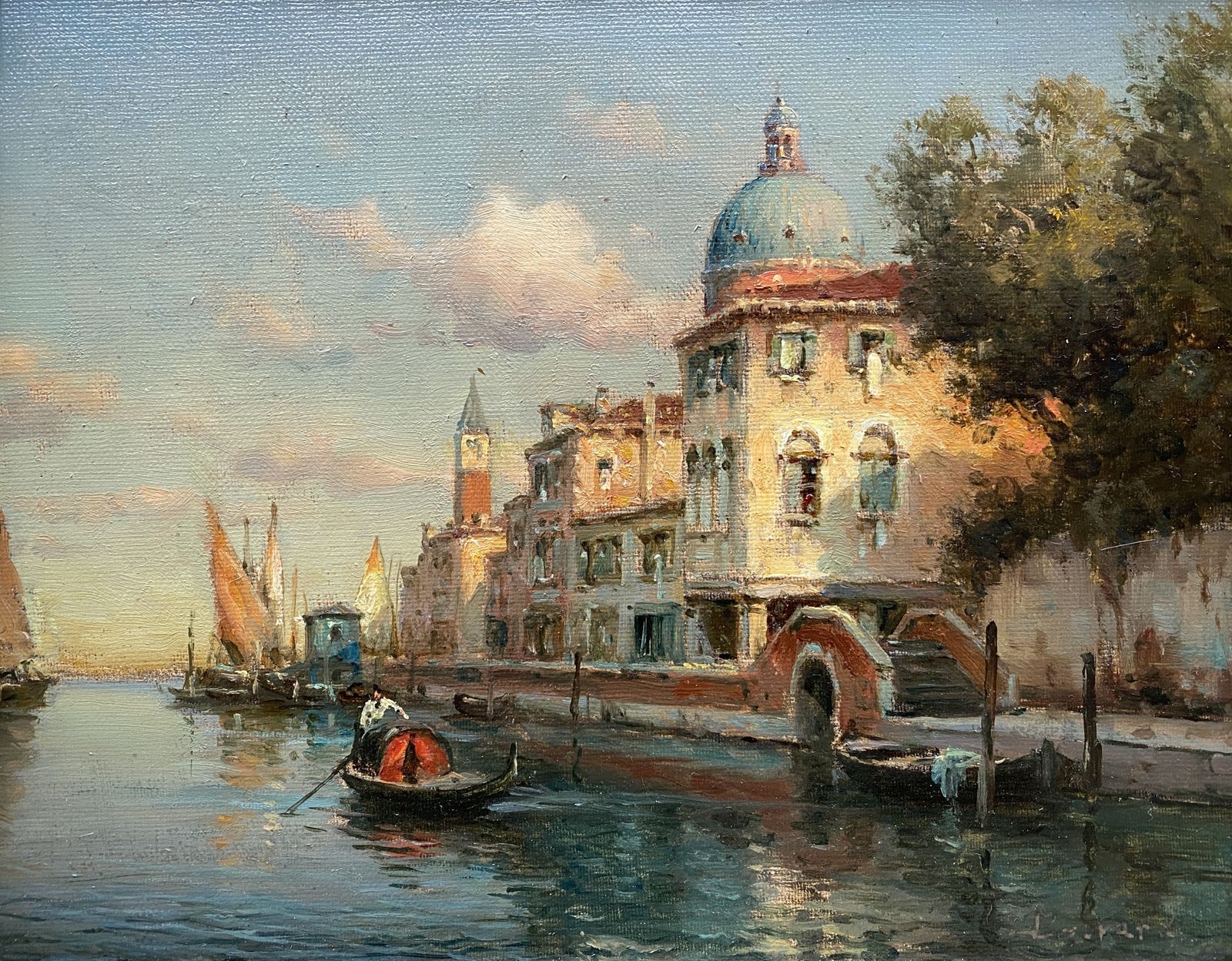 'A View Of Venice' By Antoine Bouvard, Saint Jean De Bournay 1870 – 1955, French Painter photo furniture