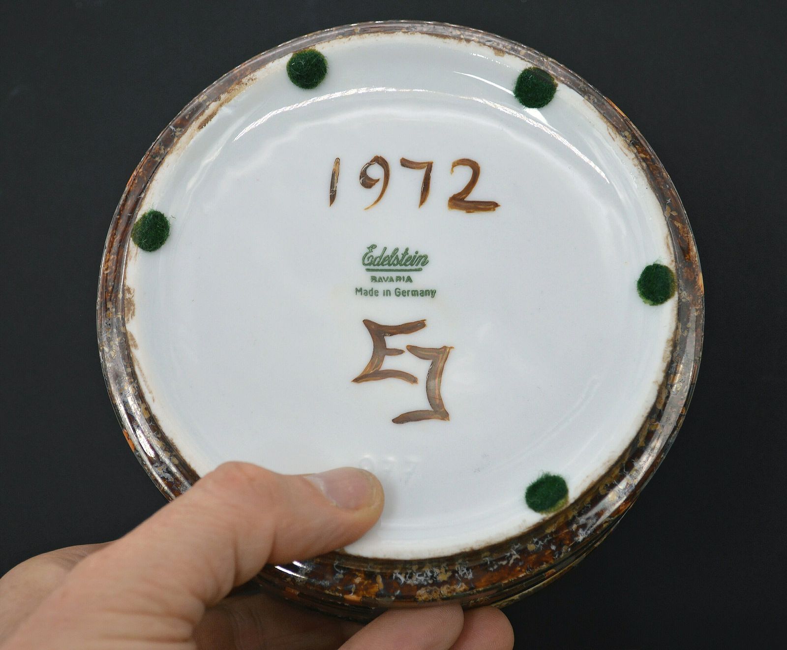 Rare Edelstein Bavaria Porcelain Caddy With Unique Decoration | Mid Century Ceramics | German Porcelain | Ceramic Cookie Jar photo vinterior