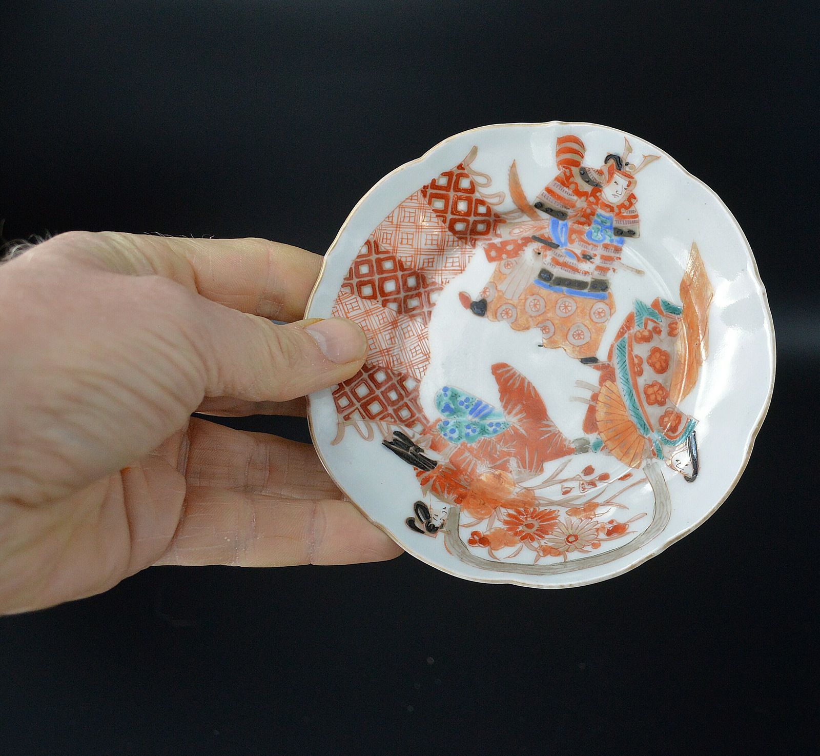 Japanese 19th Century Fukagawa Porcelain Saucer | Japanese Ceramics photo vinterior