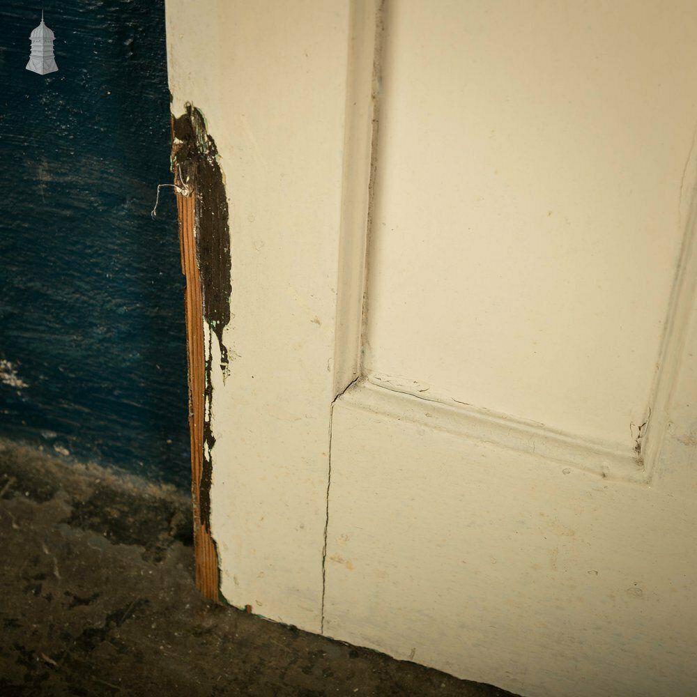 photo buy 1930’s Style Door, White Painted, 1 Over 3 Panelled Door