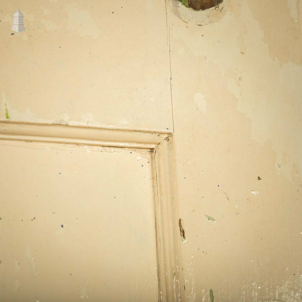 180.0 Pine Panelled Door, Moulded 4 Panel, Blue Distressed Paint Finish photo