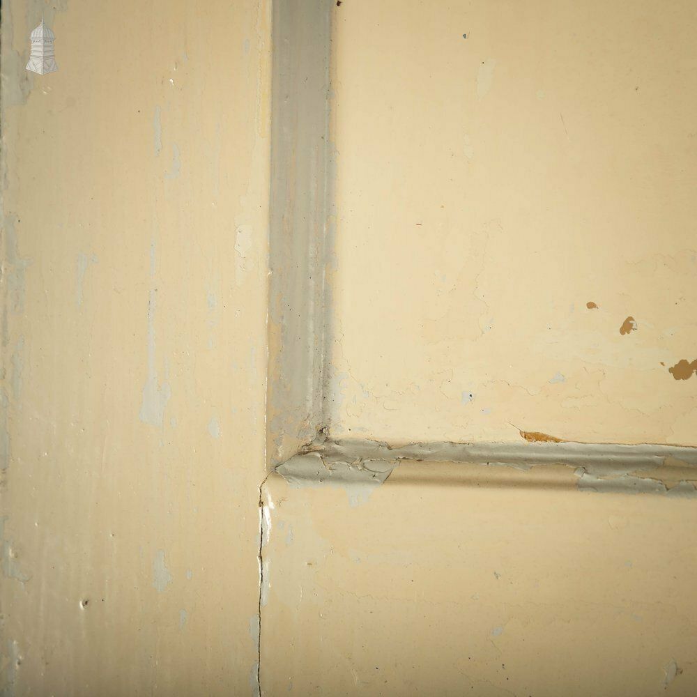 photo for sale Pine Panelled Door, Moulded 4 Panel White Painted Door