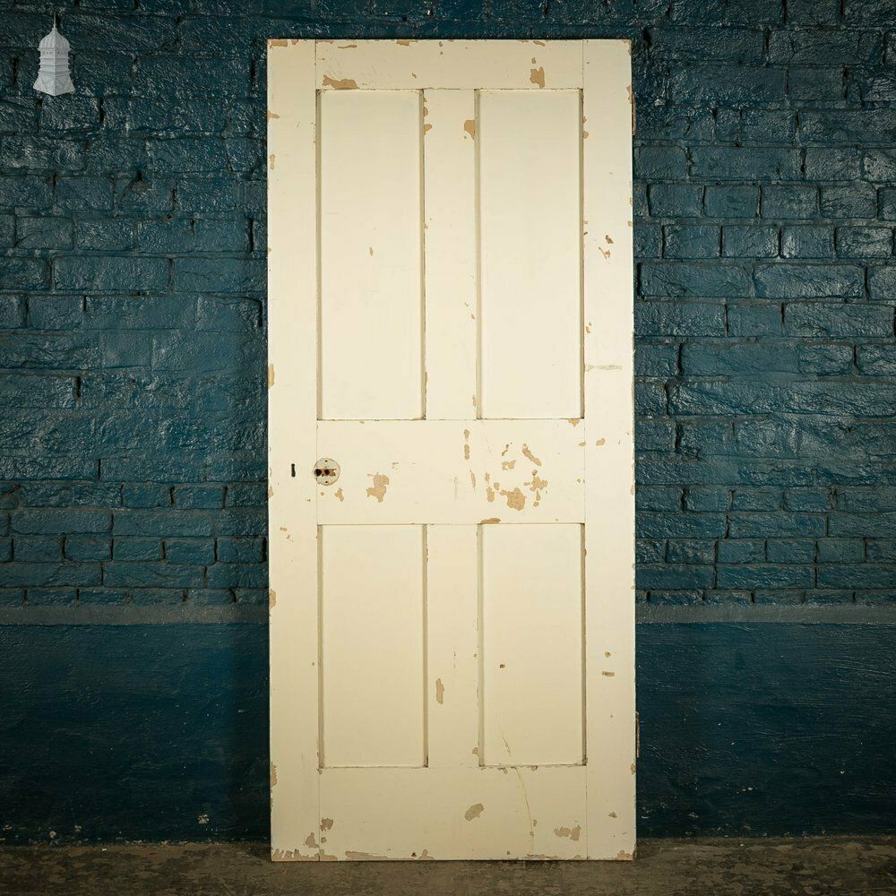 Pine Panelled Door, 4 Panel White Painted