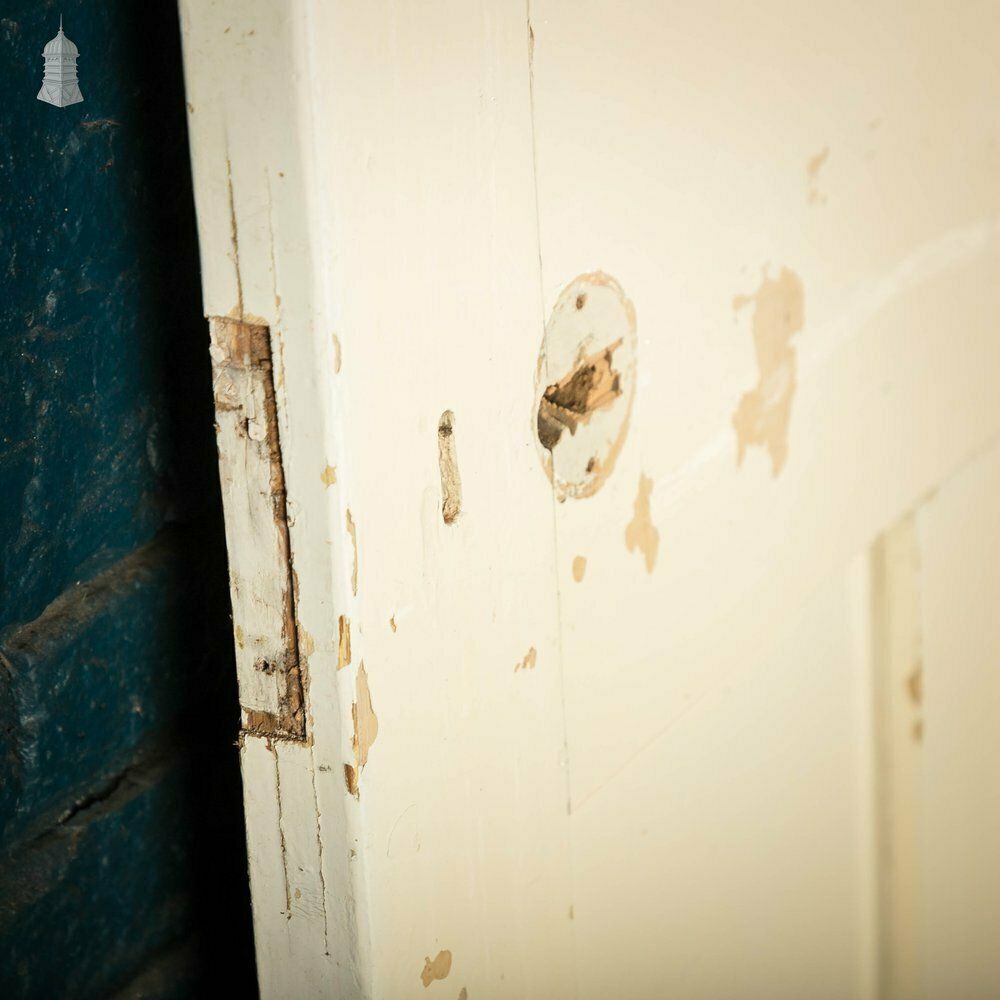 photo for sale Pine Panelled Door, 4 Panel White Painted
