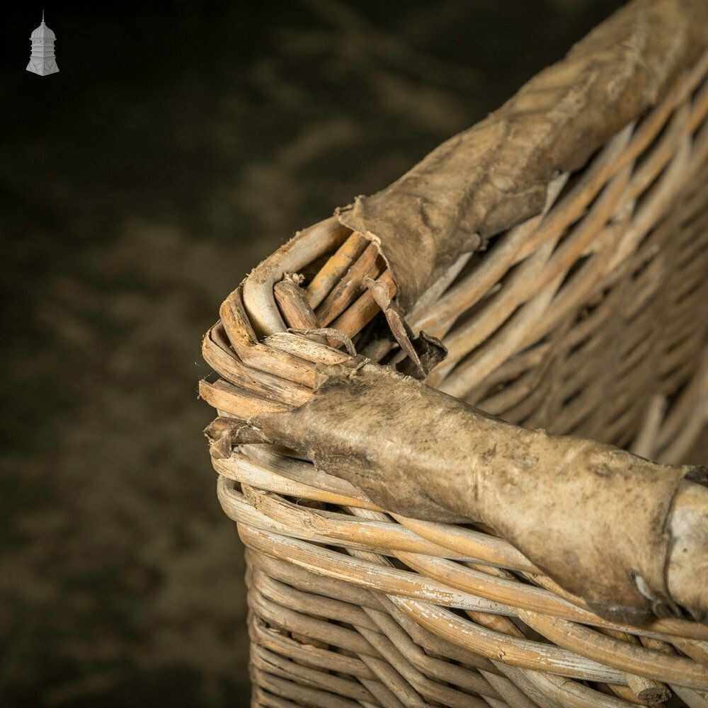 photo for sale Gpo Post Basket, Large 19th C Post Office Wicker Storage Basket