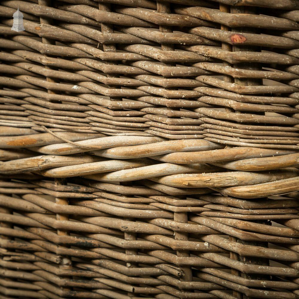 photo vinterior Gpo Post Basket, Large 19th C Post Office Wicker Storage Basket