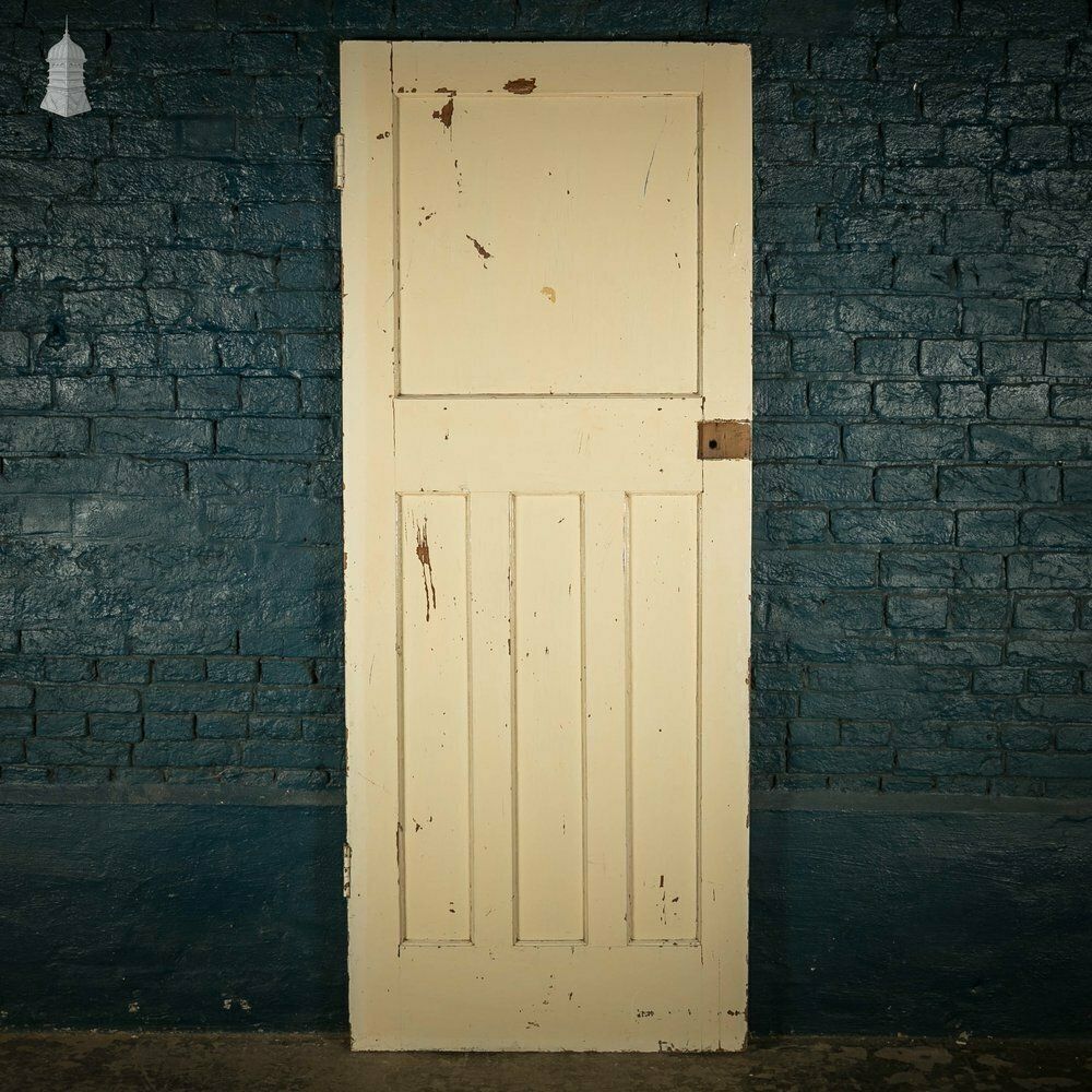 1930’s Style Door, 1 Over 3 Panelled Door, White Painted Finish