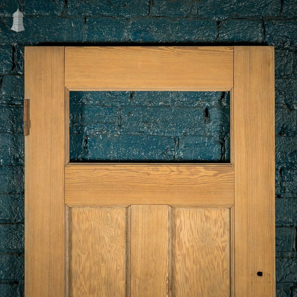 photo for sale Half Glazed Door, Moulded Panelled Pitch Pine