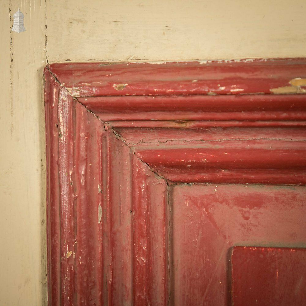 photo for sale Half Glazed Door, 5 Panel White Painted Pine With Textured Glass