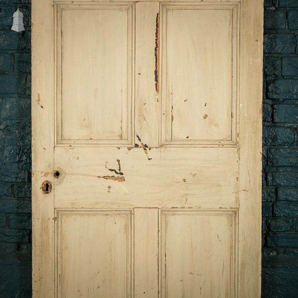 Pine Panelled Door, Moulded 6 Panel, White Painted photo 192.0