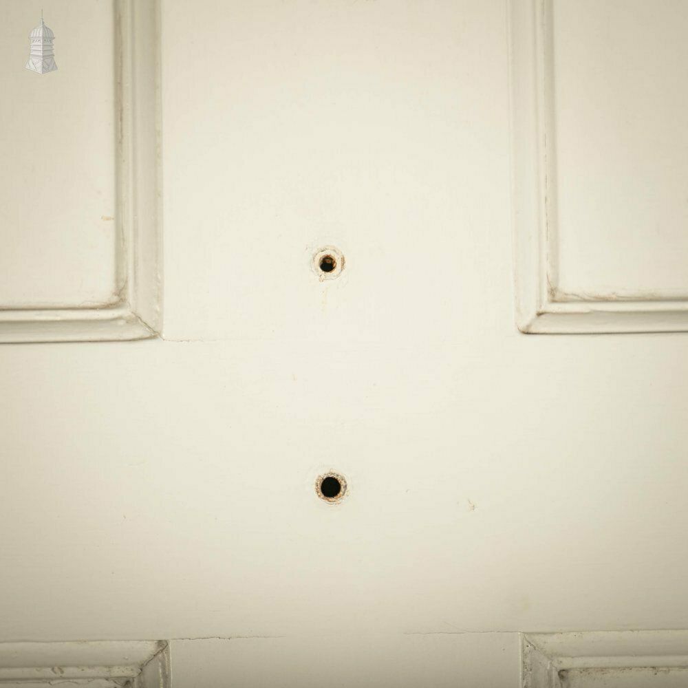 Pine Panelled Door, 6 Panel White And Brown Painted photo for sale