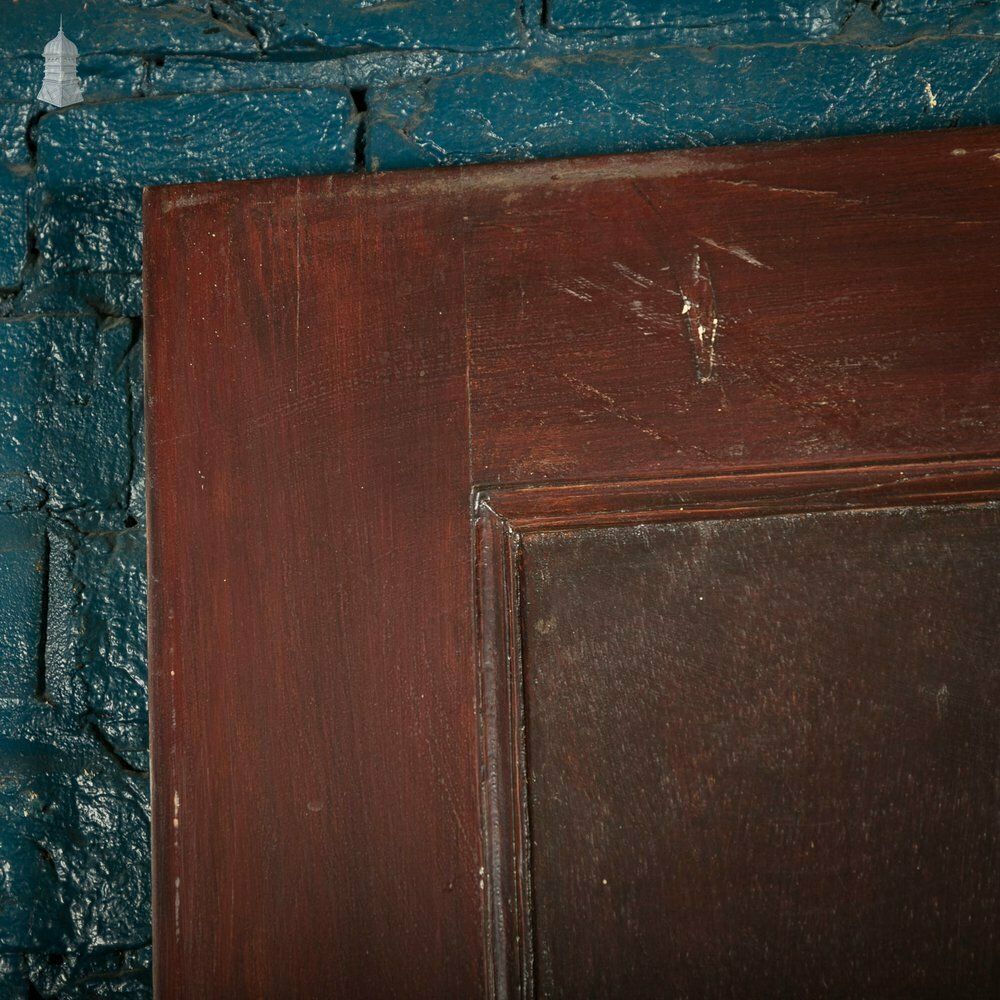 Pine Panelled Door, 6 Panel White And Brown Painted photo vintage