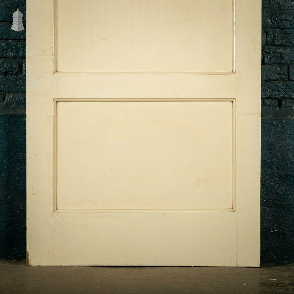 photo vinterior Pine Panelled Door, Horizontal 4 Panel, White Painted