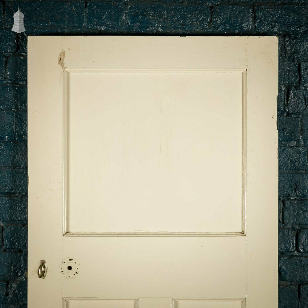 photo for sale Pine Panelled Door, White Painted 3 Panel