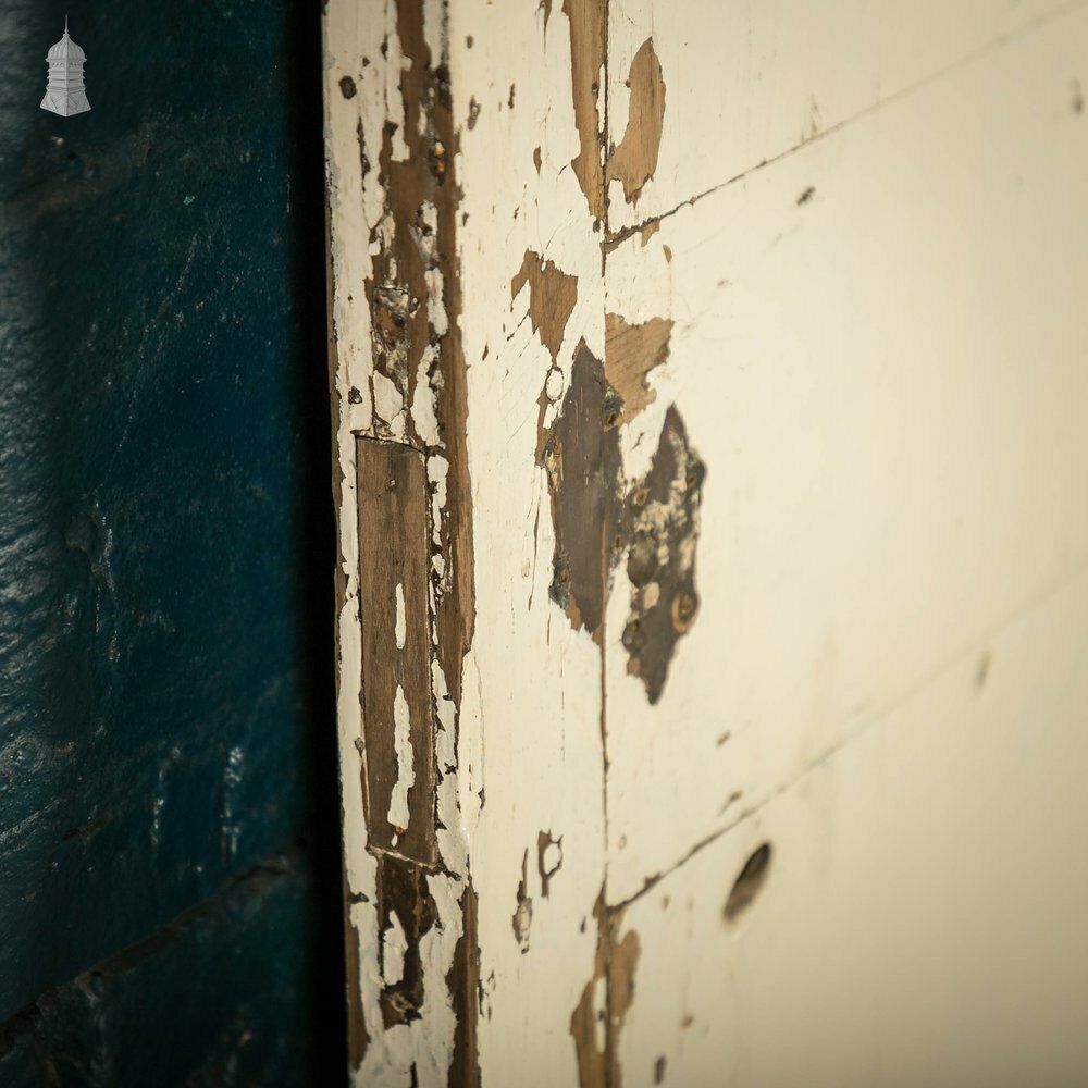 Pine Panelled Door, White Distressed Paint Finish photo buy