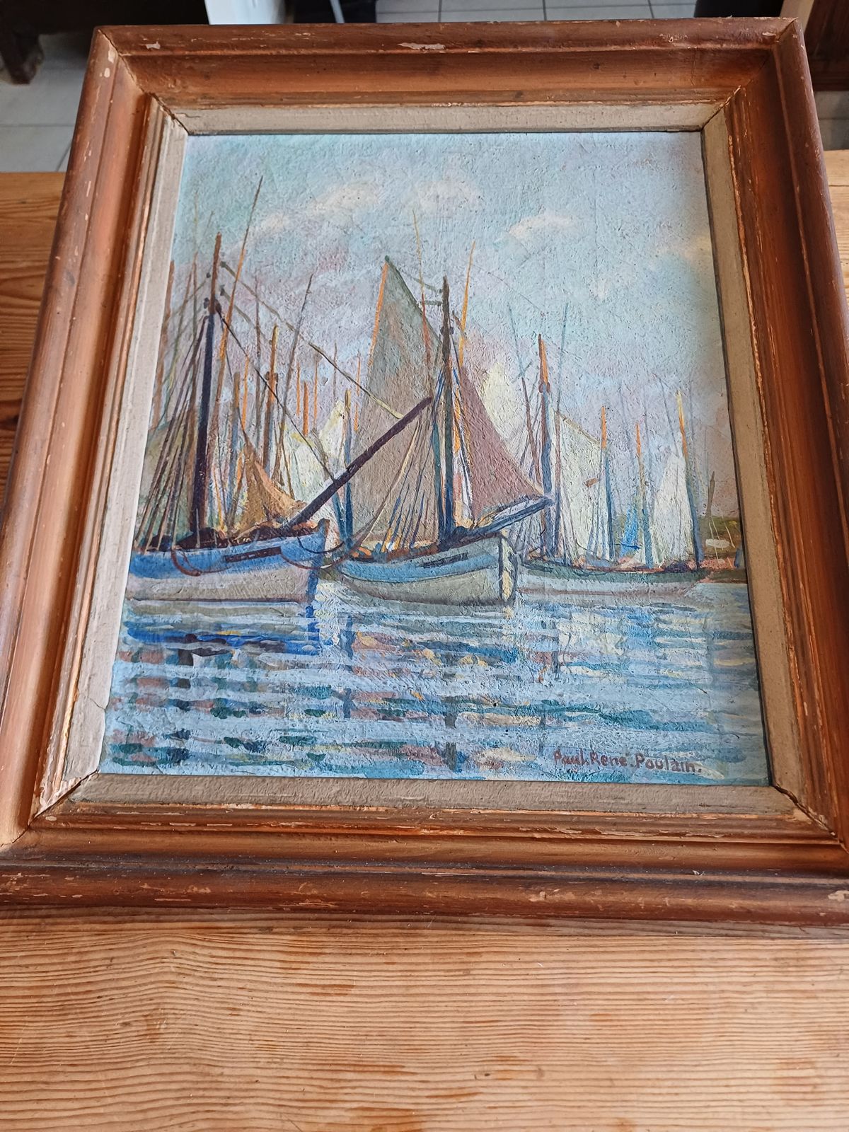 Oil On Canvas By Paul René Poulain "Quiberon" photo 126.0