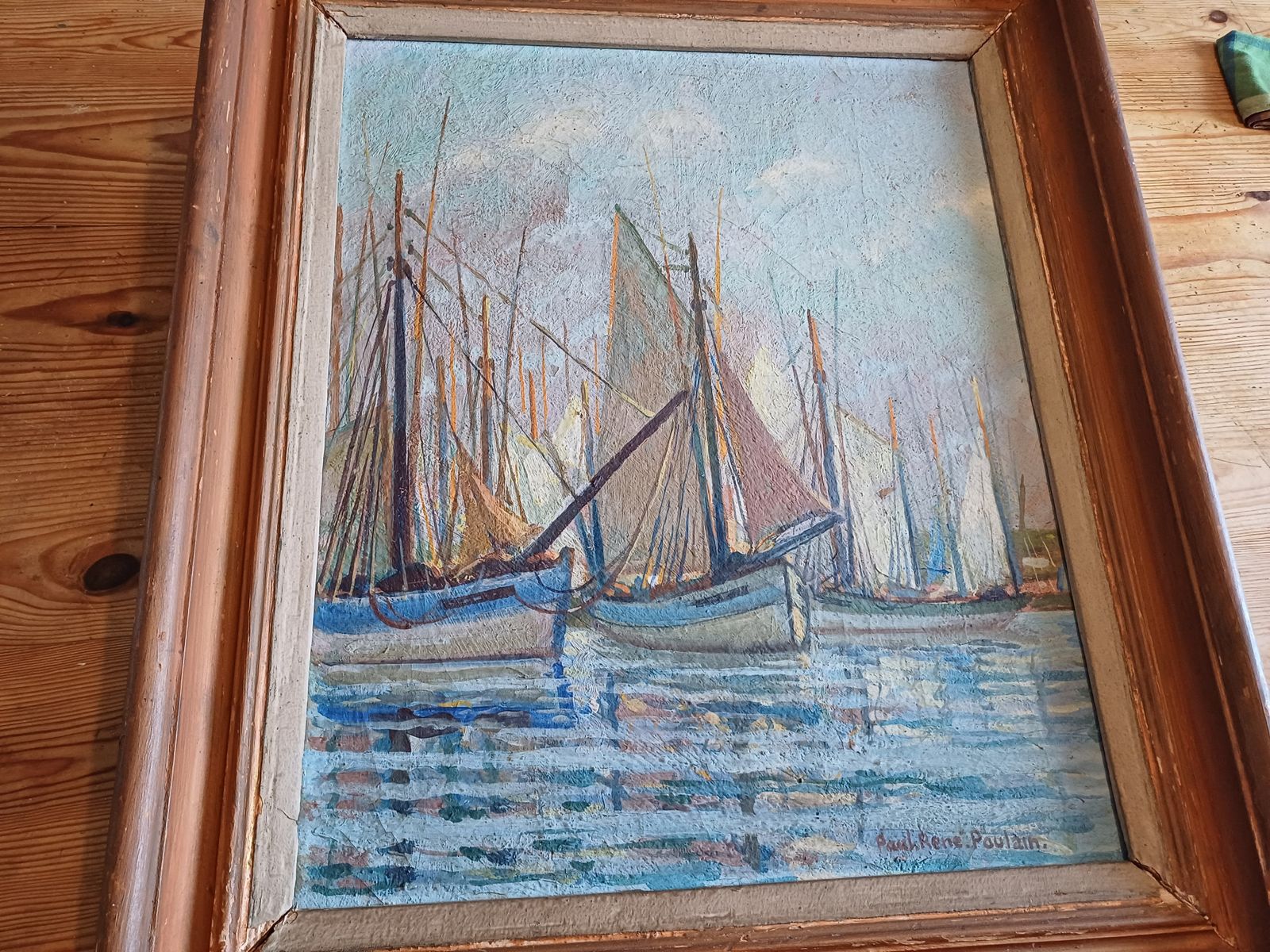 Oil On Canvas By Paul René Poulain "Quiberon" photo buy