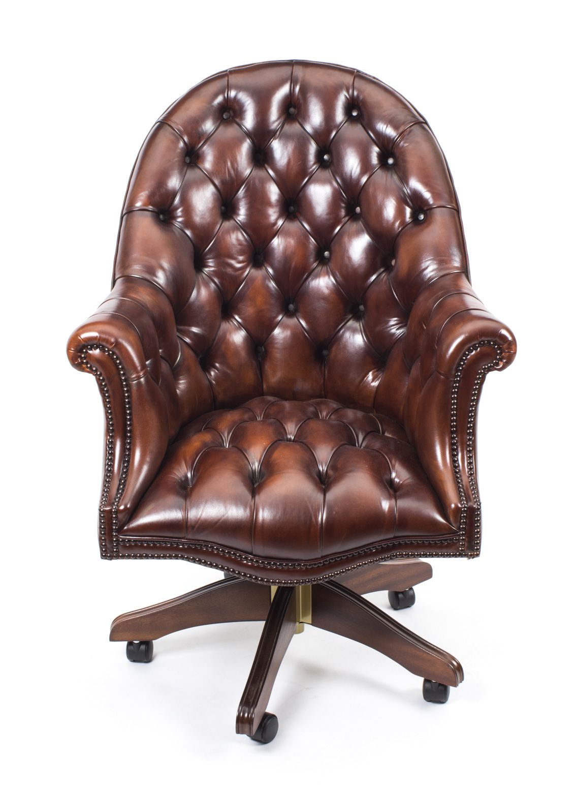 Bespoke English Hand Made Leather Directors Desk Chair Bbo photo furniture