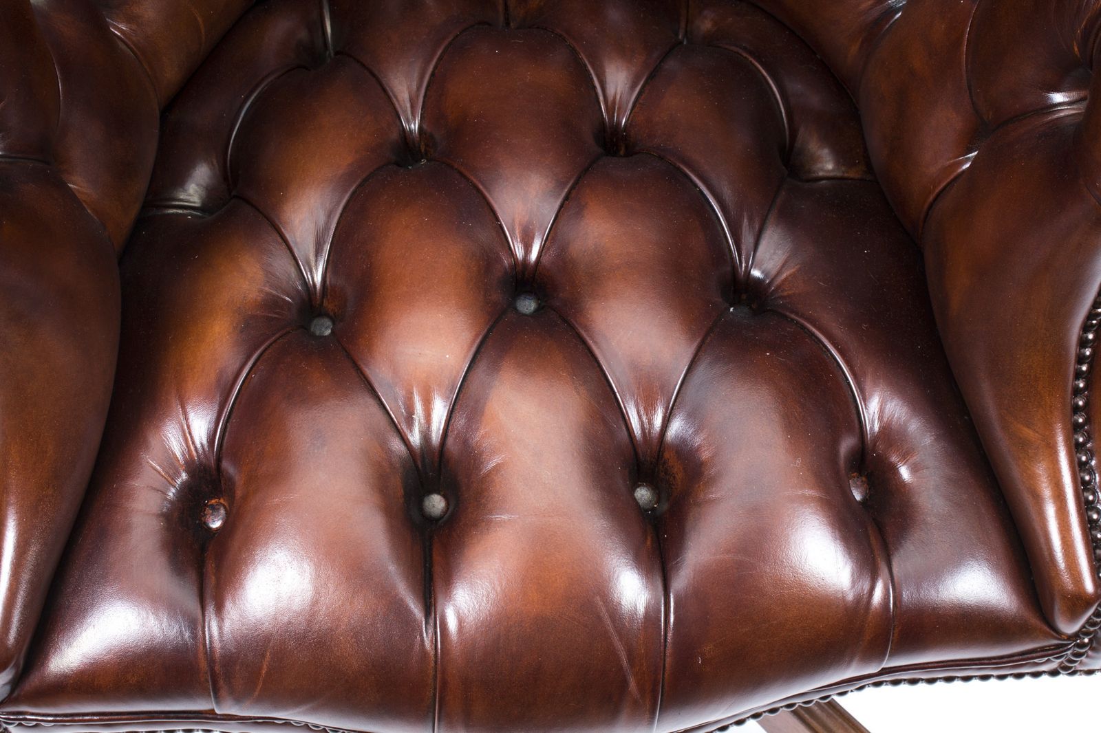 Bespoke English Hand Made Leather Directors Desk Chair Bbo photo vinterior